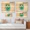 Designart - Portrait A Snake In Flowers - Farmhouse Print on Natural Pine Wood